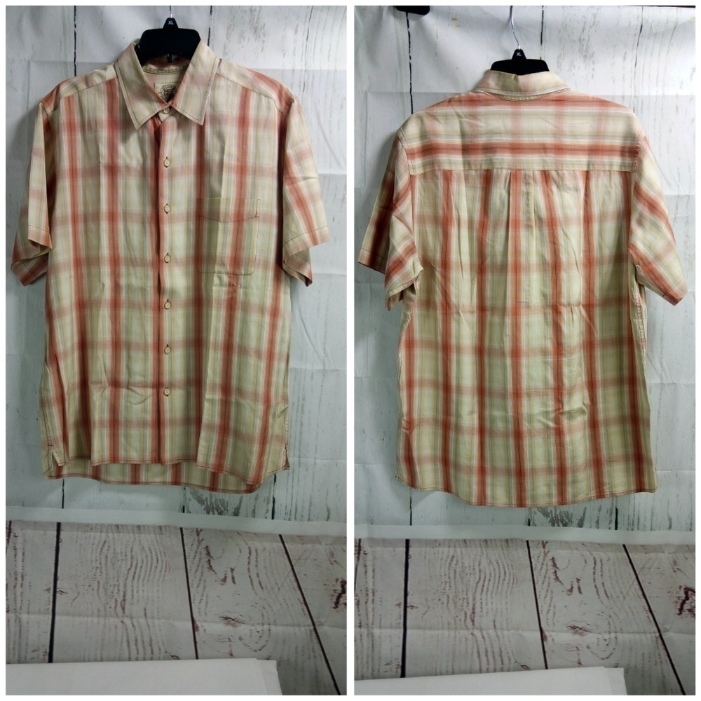 Pusser's West Indies Plaid Short Sleeve Shirt L